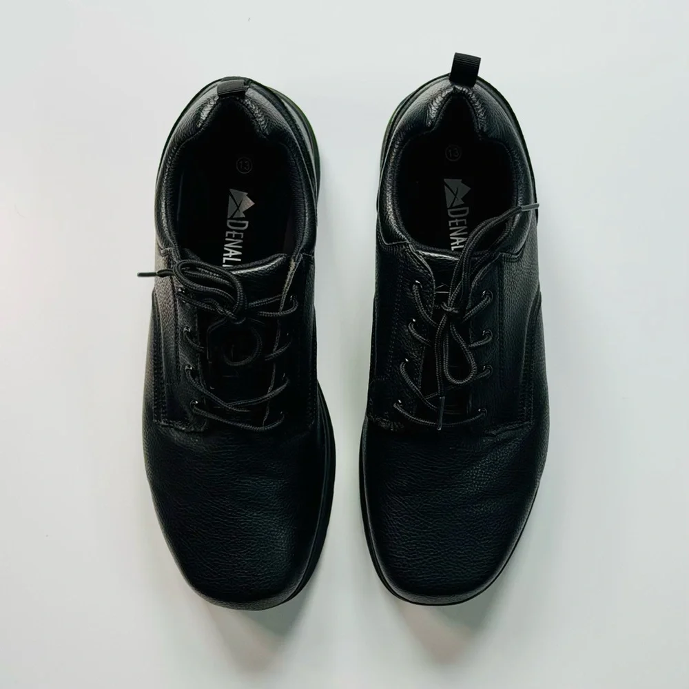 Denali Size 13 Men’s Steel Toe Black Lace-up Oxfords - Picture 2 of 10